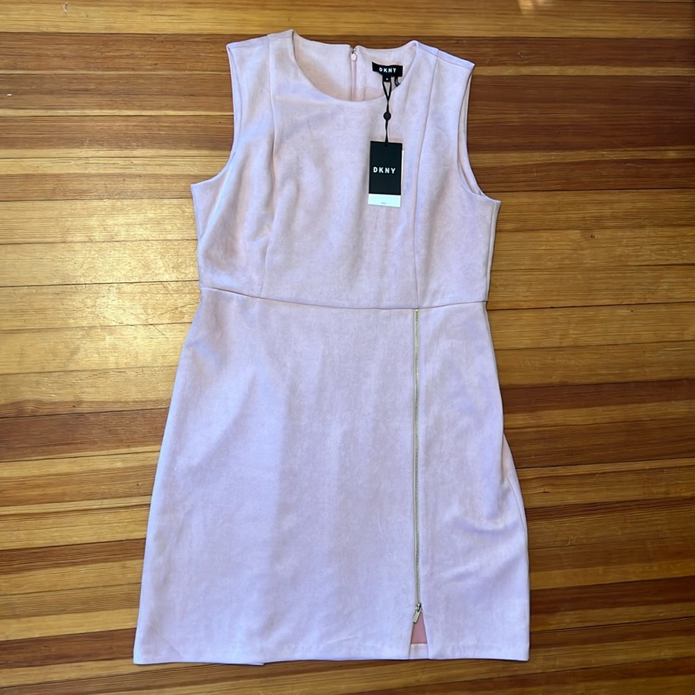 DKNY pink suede dress